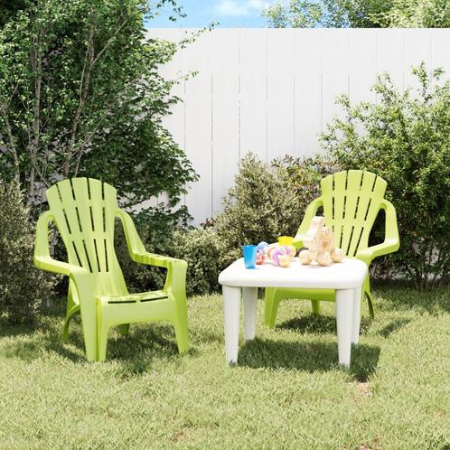 vidaXL Kindertuinstoelen 2 st hout-look 37x34x44 cm, Tuin en Terras, Tuinstoelen, Nieuw, Verzenden