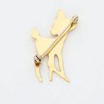 Broche - 18 karaat Geel goud - Emaille