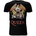 Queen Classic Crest Logo Band T-Shirt Zwart - Officiële