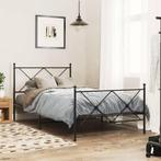 vidaXL Bedframe met hoofd- en voeteneinde metaal zwart, Huis en Inrichting, Slaapkamer | Bedden, Verzenden, Nieuw