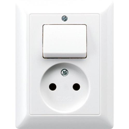 Jung AS Combination Inbuilt Switch And Socket Alpin White -, Bricolage & Construction, Électricité & Câbles, Envoi