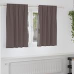 vidaXL Gordijnen met gordijnen 2 pcs Donkerbruin 140x140cm, Huis en Inrichting, Verzenden, Nieuw