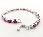 Zonder minimumprijs - Armband Zilver - 8.50ct. tw. Robijn