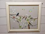 H Poeder (1964 ) - Prachtig schilderij met veel Vogels, Antiek en Kunst