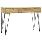 vidaXL Wandtafel 120x35x76 cm massief teakhout, Huis en Inrichting, Verzenden, Nieuw