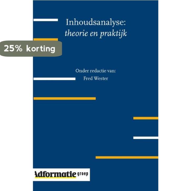 Inhoudsanalyse 9789491560385 Fred Wester, Boeken, Economie, Management en Marketing, Gelezen, Verzenden