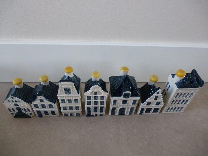 KLM-huisje - Zeven KLM/Bols huisjes (gevuld), Antiek en Kunst, Antiek | Wandborden en Tegels