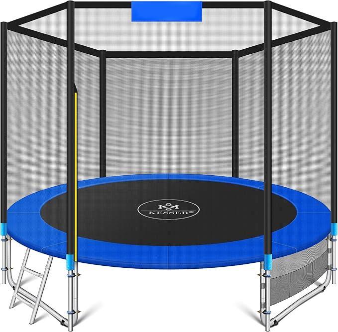 Trampoline - Met veiligheidsnet - 244 cm - Tot 150 kg - Blau, Enfants & Bébés, Jouets | Extérieur | Trampolines, Envoi