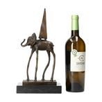 Statue, Surreal Elephant - 35 cm - Bronze, Marbre