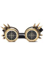 Goggles Steampunk Bril Spikes Radar Brons Montuur Bronzen Bu, Kleding | Heren, Nieuw, Ophalen of Verzenden