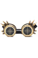 Goggles Steampunk Bril Spikes Radar Brons Montuur Bronzen Bu, Kleding | Heren, Ophalen of Verzenden, Nieuw
