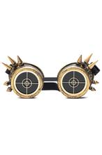 Goggles Steampunk Bril Spikes Radar Brons Montuur Bronzen Bu, Kleding | Heren, Nieuw, Ophalen of Verzenden