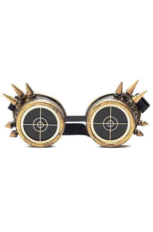 Goggles Steampunk Bril Spikes Radar Brons Montuur Bronzen Bu, Kleding | Heren, Carnavalskleding en Feestkleding, Nieuw, Ophalen of Verzenden