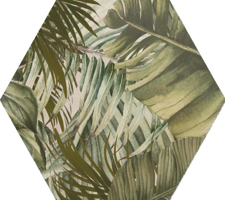 25,8X29 HEXAGON VEGETAL TREND GREEN Mat, Doe-het-zelf en Bouw, Tegels, Ophalen of Verzenden