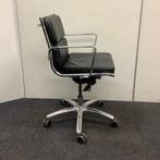 Luxy light Directie-bureaustoel, lage rug,  zwart leder -, Bureaustoel