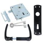 Poortslot met beslag inclusief 2 sleutels, Doe-het-zelf en Bouw, Nieuw, Overige materialen, Klink of Kruk