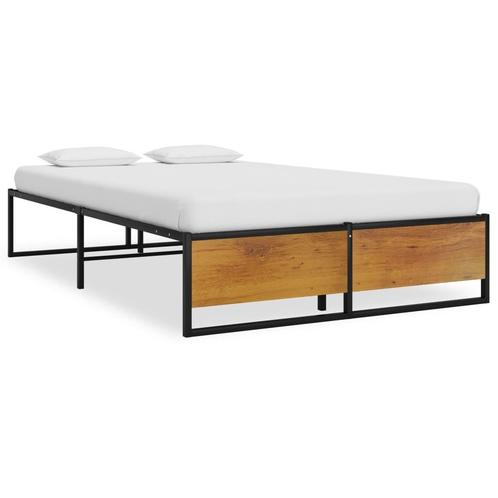 vidaXL Bedframe metaal zwart 120x200 cm, Huis en Inrichting, Slaapkamer | Bedden, Nieuw, Verzenden