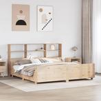 vidaXL Bed met boekenkast zonder matras massief hout 180x200, Huis en Inrichting, Verzenden, Nieuw