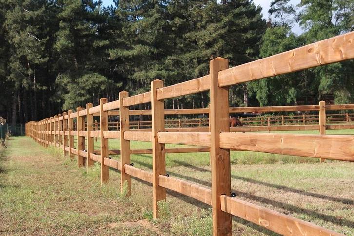 Omheining | houten hekwerk | afrastering weide, Dieren en Toebehoren, Stalling en Weidegang, Weidegang