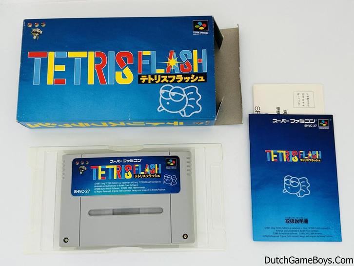 Super Famicom - Tetris Flash, Games en Spelcomputers, Games | Nintendo Super NES, Gebruikt, Verzenden