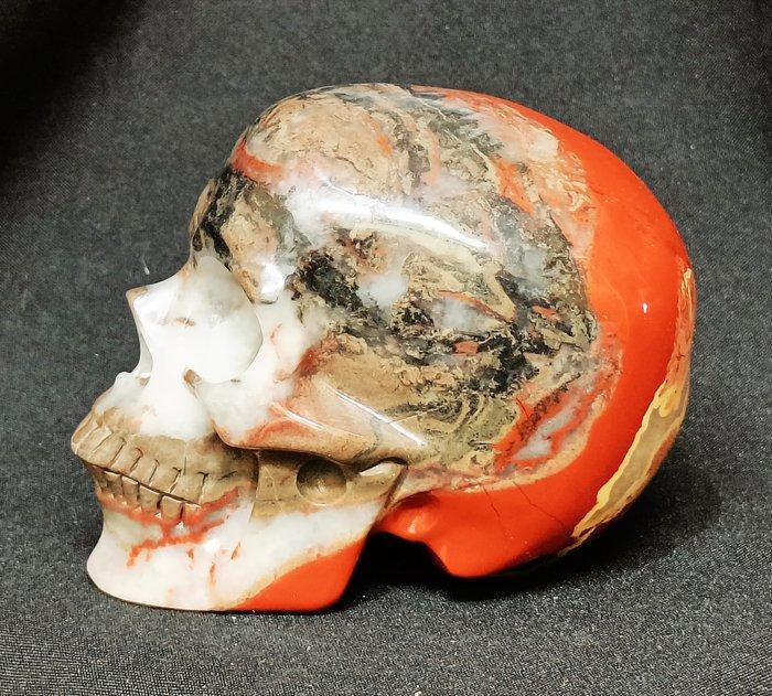 Schedel hand uitgehouwen in kristal Australisch brecciated, Verzamelen, Mineralen en Fossielen