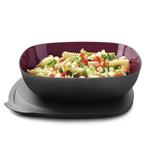 Tupperware Allegra Kom Vierkant 2,5 l Zwart/Rood, Maison & Meubles, Cuisine| Tupperware, Verzenden