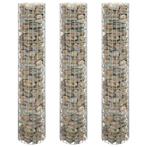 vidaXL Gabion plantenbakken 3 st rond verhoogd Ø30x150 cm, Tuin en Terras, Verzenden, Nieuw