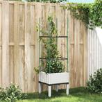 vidaXL Plantenbak met latwerk 40x40x142,5 cm polypropeen wit, Tuin en Terras, Verzenden, Nieuw