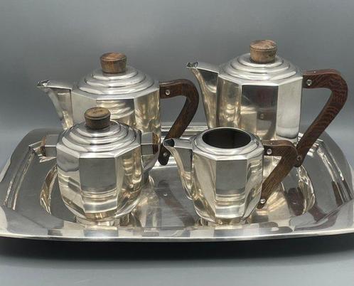 Orfèvre français - Koffie- en theeservies (5) - Hout,, Antiek en Kunst, Kunst | Designobjecten