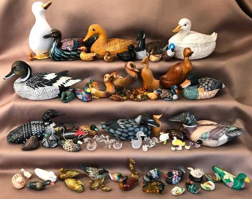 Div. fabr. - Beeld, Collectie watervogels (eenden, futen) -, Antiek en Kunst, Antiek | Speelgoed