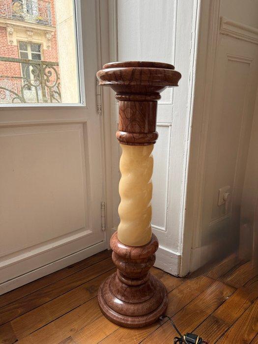 Colonne - 1950-1960 - Colonne lumineuse en albâtre, Antiquités & Art, Curiosités & Brocante