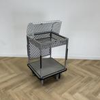 multifunctionele magazijnkar met 2 zwenkwielen, grijs