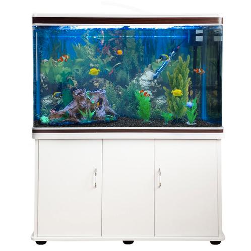 Aquarium 300 L Wit + Meubel - Starterset - Zwart grind, Dieren en Toebehoren, Vissen | Aquaria en Toebehoren, Verzenden