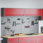 vidaXL Gereedschapskast Set met plank 6 pcs Rood, Doe-het-zelf en Bouw, Verzenden, Nieuw