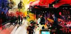 Jurij Frey - Café, Paris, Antiek en Kunst, Kunst | Schilderijen | Modern