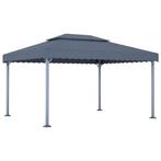 vidaXL Prieel 400x300 cm aluminium antraciet, Tuin en Terras, Verzenden, Nieuw