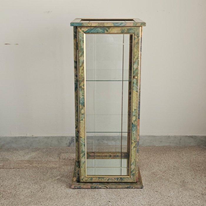 Vitrinekast - een kolom - Glas, Hout - geslepen glas en, Antiek en Kunst, Kunst | Designobjecten