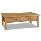 vidaXL Salontafel massief teakhout 100x60x35 cm, Huis en Inrichting, Verzenden, Nieuw