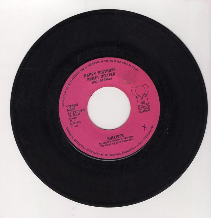Gulliver – Happy Birthday Sweet Sixteen / San Diego (1-7-Vi, Cd's en Dvd's, Vinyl Singles, Ophalen of Verzenden