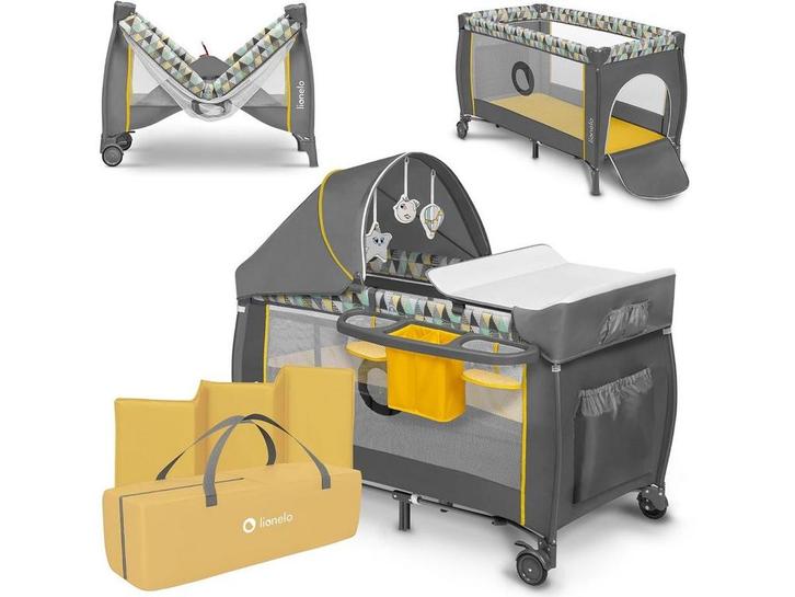 Lionelo Sven Plus 2in1 Reisbed - Campingbedje met Commode en, Huis en Inrichting, Woonaccessoires | Overige, Zo goed als nieuw