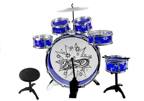 Peuter drumset - 6 Drums - blauw - kinderdrumstel, Kinderen en Baby's, Speelgoed | Overig, Nieuw, Ophalen of Verzenden