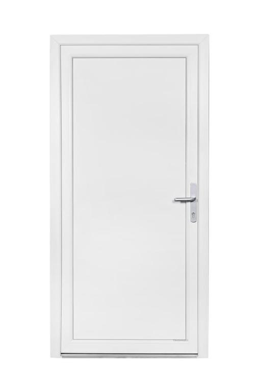 PVC Deur volpaneel Basic Plus b98xh204 cm wit L, Doe-het-zelf en Bouw, Deuren en Vliegenramen, Nieuw, Glas, Kunststof, Metaal