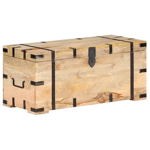vidaXL Opbergkist 90x40x40 cm massief mangohout, Huis en Inrichting, Kasten | Overige, Nieuw, Verzenden