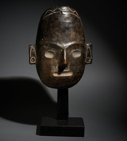 Colima, Mexique Terre cuite Masque funéraire. Test TL., Verzamelen, Mineralen en Fossielen