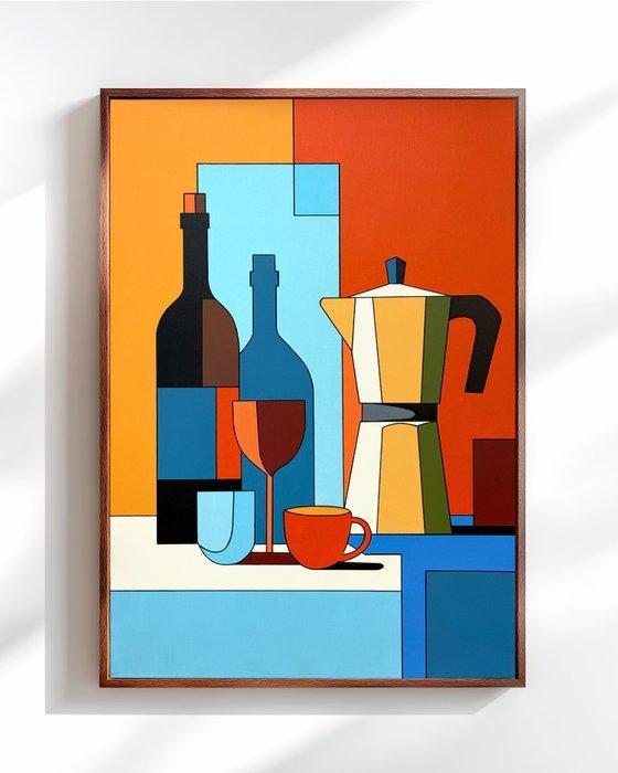 Alejandro Gonzalez - Bodegones Geométricos 99- XL - (NO, Antiquités & Art, Art | Peinture | Moderne