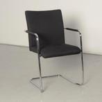 Frontseat vergaderstoel, zwart, sledeframe,, Huis en Inrichting, Stoelen, Ophalen of Verzenden, Gebruikt