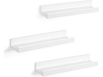 Veiling - iBella Living wandplanken set van 3 wit disponible aux enchères