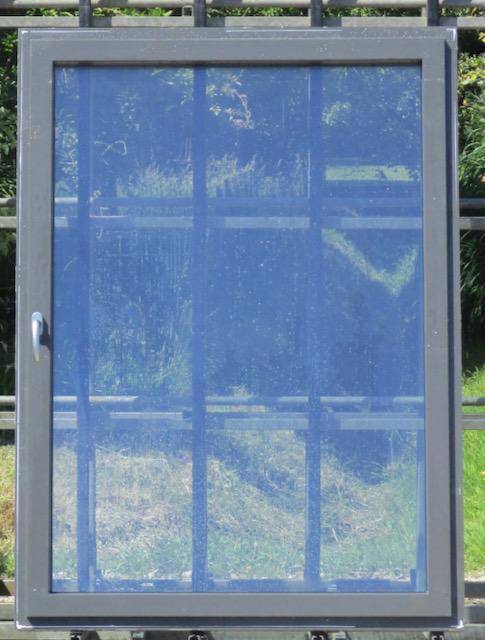 aluminium raam , chassis 124 x 170 ombergrijs 3 dubbel glas, Doe-het-zelf en Bouw, Raamkozijnen en Schuifdeuren, Inclusief glas