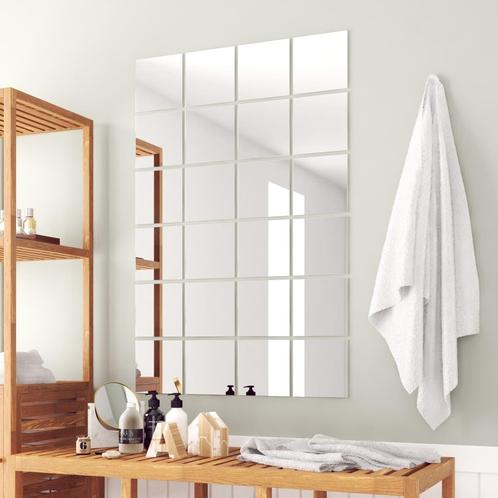 vidaXL Carreau de miroir 24 pcs Carré Verre, Maison & Meubles, Accessoires pour la Maison | Miroirs, Neuf, Envoi