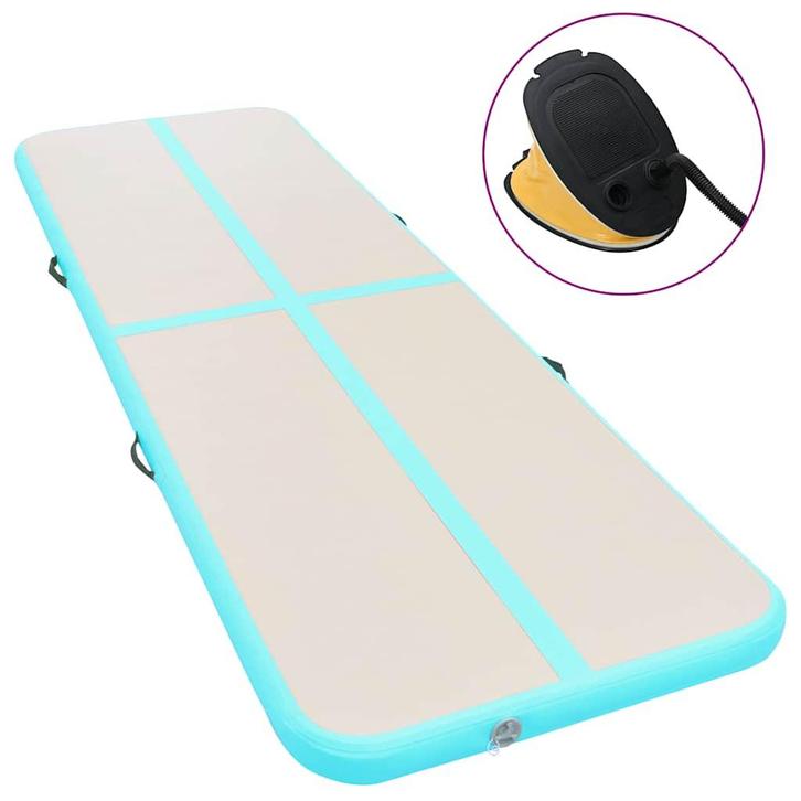 vidaXL Gymnastiekmat met pomp opblaasbaar 800x100x10 cm PVC, Sport en Fitness, Yoga en Pilates, Nieuw, Verzenden